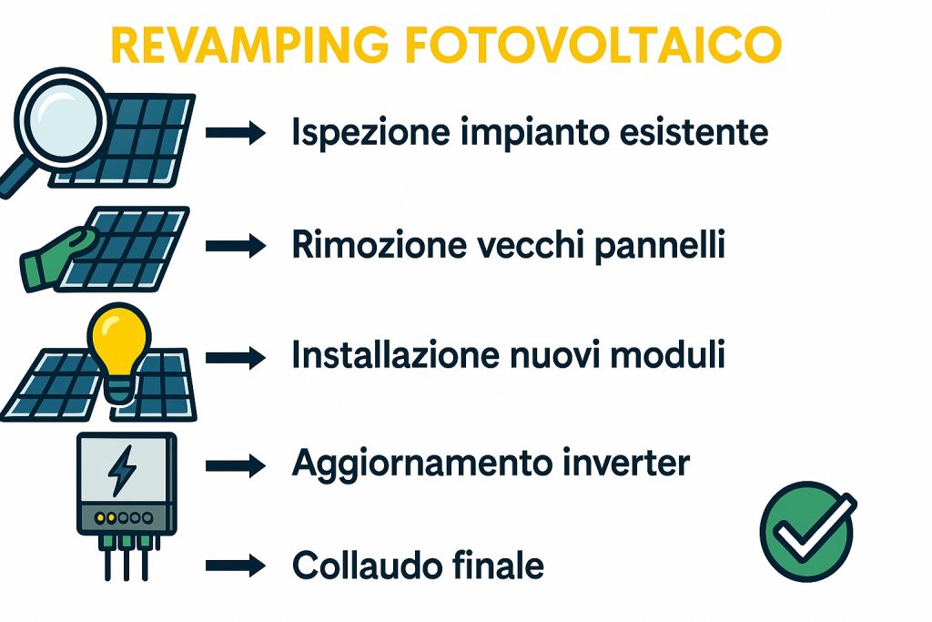 Fasi Processo Revamping Fotovoltaico